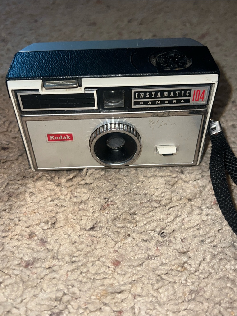 Kodak Instamatic 104 Black and Silver Pocket Camera